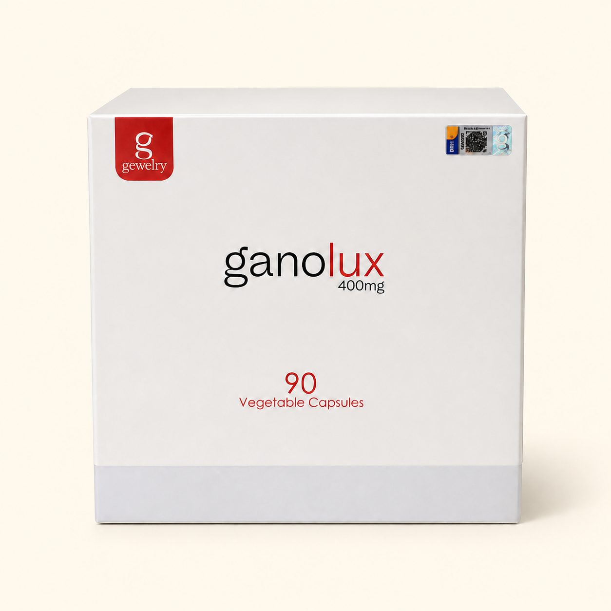 Ganolux 400mg box with 90 vegetable capsules